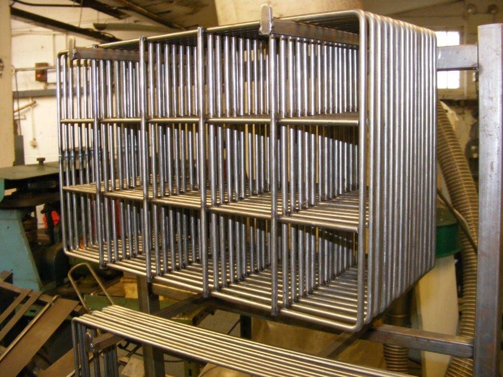 Welded metal tube frame